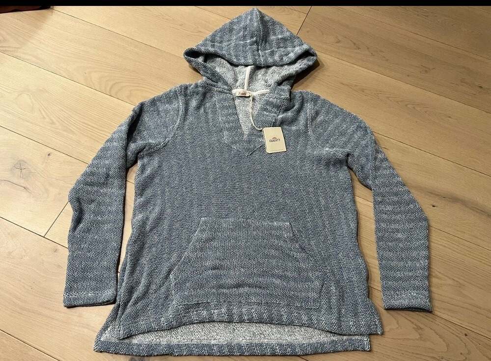 Faherty Whitewater Hoodie Pullover Textured Terry Sweatshirt